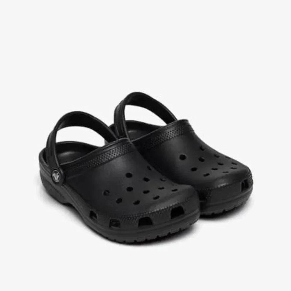 Crocs Kids Black Classic Pull On Back Straps Clog Size C9